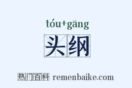 头纲是什么意思的图片